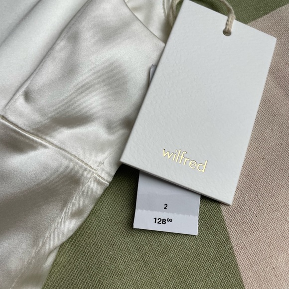 WILFRED WHITE SATIN COCKTAIL DRESS - Picture 3 of 4